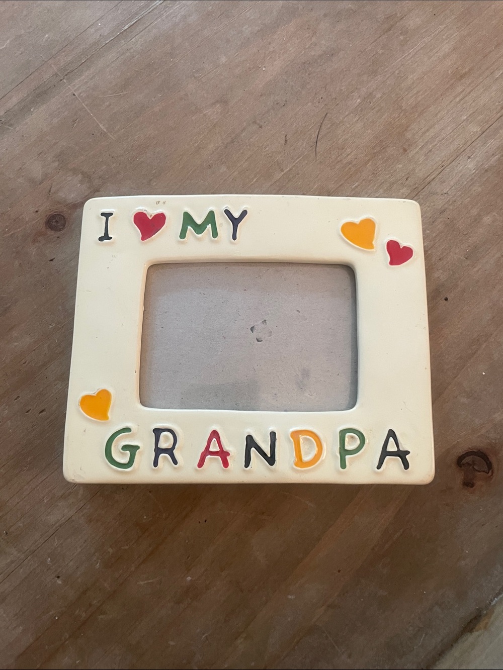 Vintage Cream "I Love My Grandpa" Decorative Photo Frame